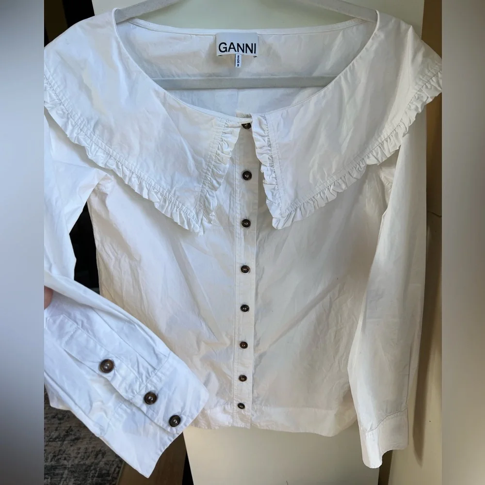 GANNI poplin cotton blouse - Picture 5 of 9